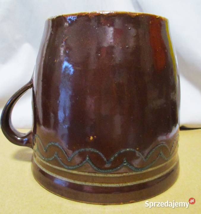 Stary Garnek Kamionkowy Ucho Szlaczek