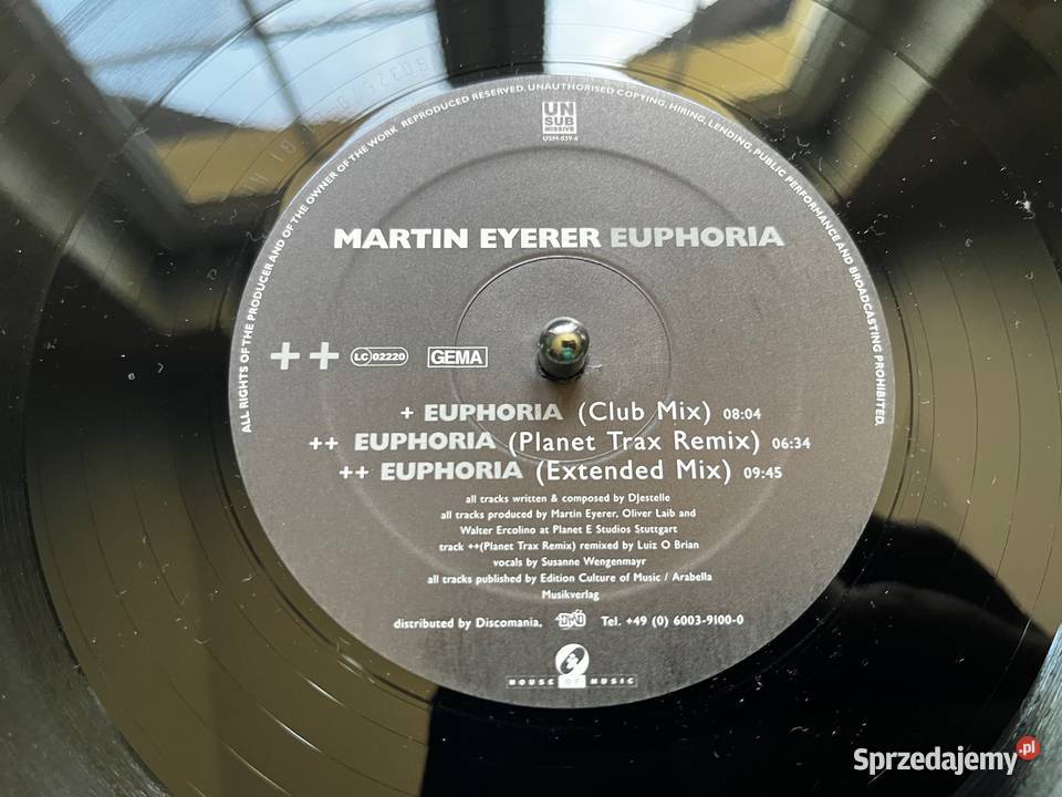 Martin Eyerer Euphoria Progressive Trance Trance płyta winylowa