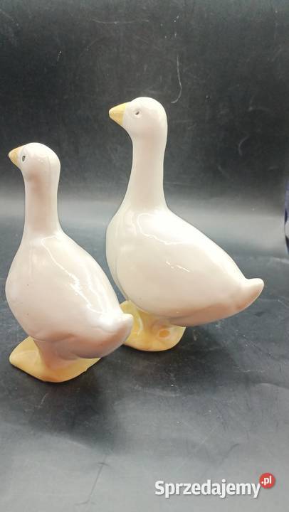 Para ptaki ceramiczne gęsi Szwecja lubelskie Zamość