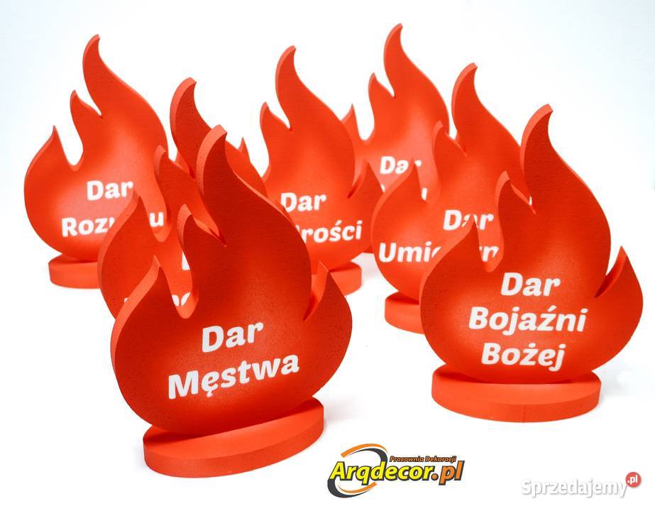 Ognie Płomienie Dary Ducha Świętego Bierzmowanie