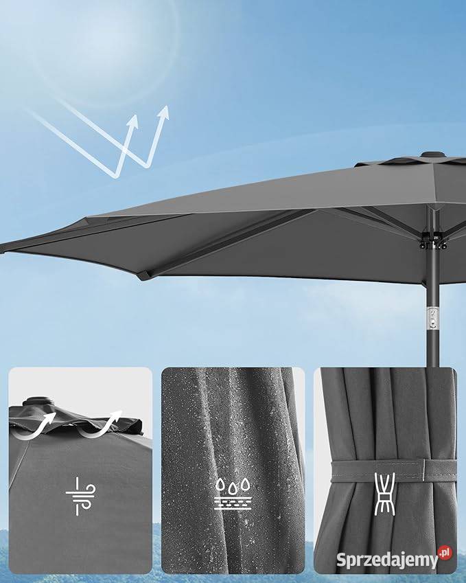 Parasol 340 z korbą do otwieraniazamykania wielkopolskie Wyrzeka