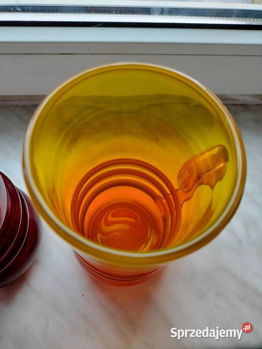 Dwa kufle szklane z prl Choszczno