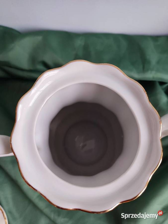 Dzbanek porcelanowy w kwiaty Wałbrzych Głuchołazy