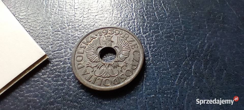 Stare monety 5 groszy 1939 cynk 2RP Polska