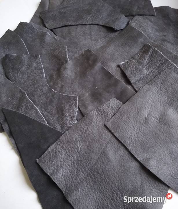 Skóra 515 g Naturalna Włoska Szara Postarzana Gdańsk