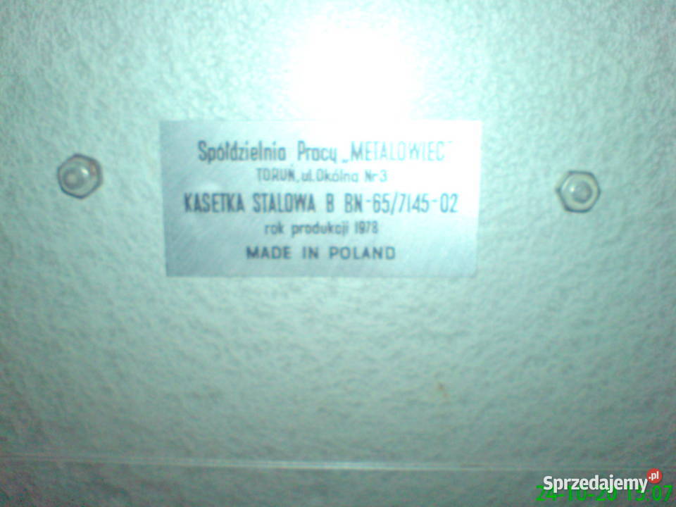 kasetka stalowa na wartosciowe przedmoity Łódź