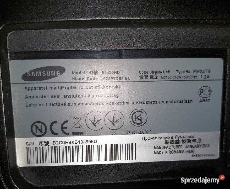 Monitor Samsung SM B2430HD 2 w 1 sprzedam