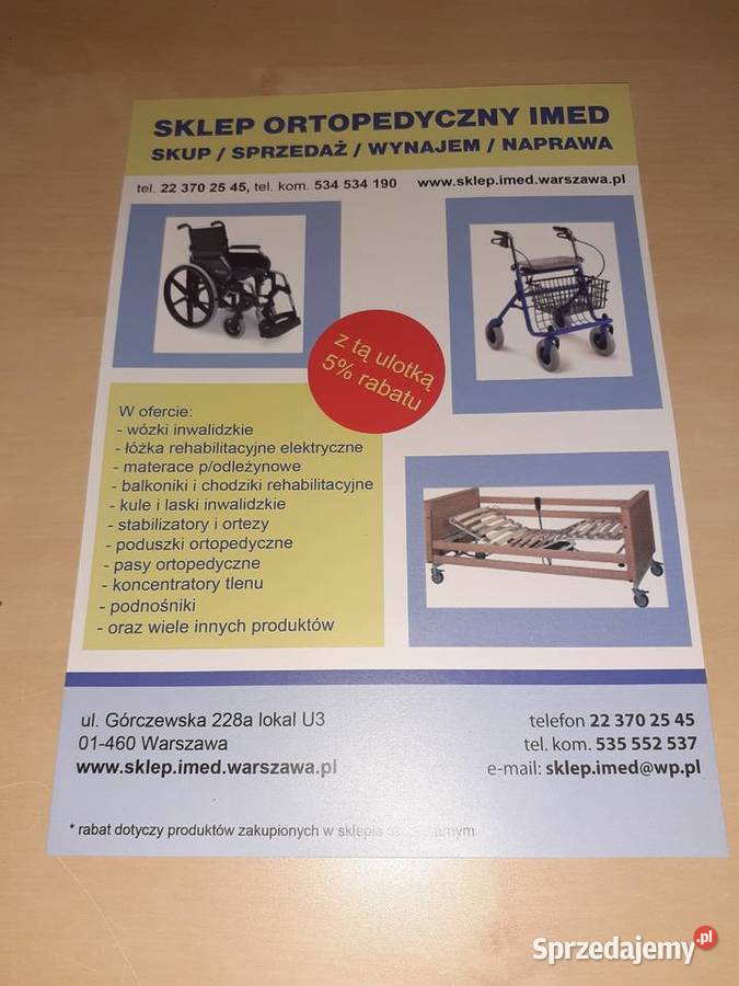 Wypożyczalnia Łóżek Rehabilitacyjnych z Sprzęt rehabilitacyjny i ortopedyczny Sprzęt rehabilitacyjny i ortopedyczny Warszawa