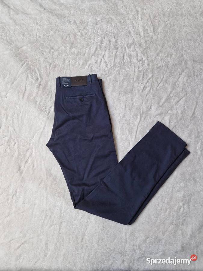 Nowe granatowe spodnie męskie chinosy Joop Jeans Bibice