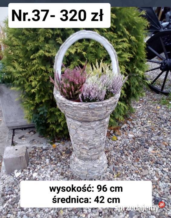 37 Donica z kamienia naturalnego koszyk wysoki małopolskie