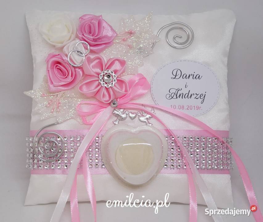 Poduszka na obrączki wykonana na zamówienie FB Zielona Góra
