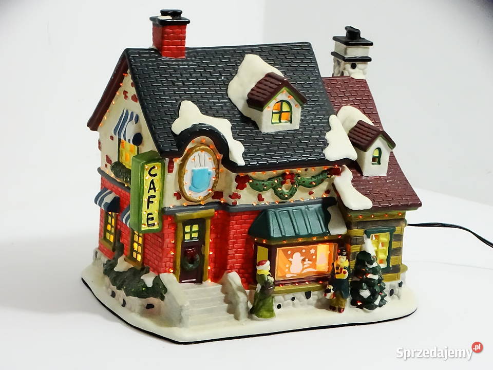 Ceramiczny świąteczny świecący domek 20 z