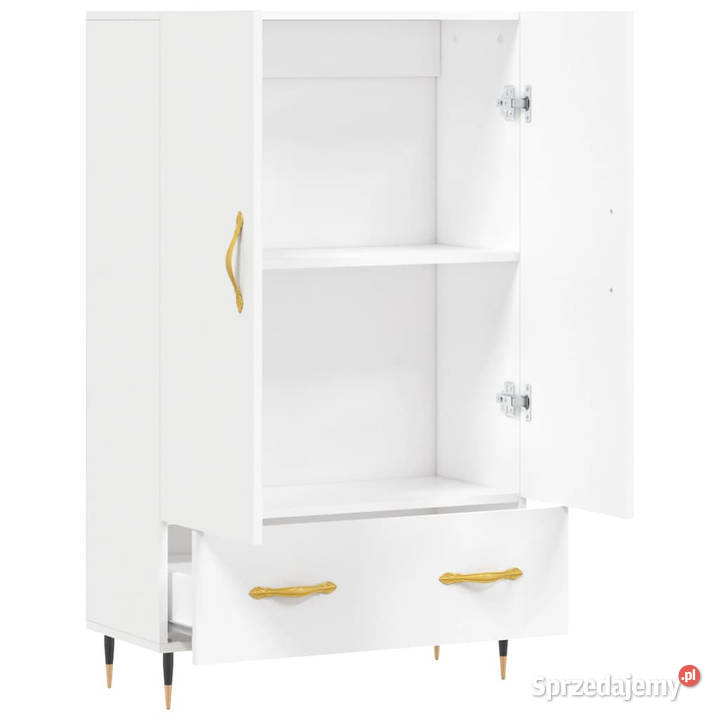 Wysoka szafka biała 695x31x115 materiał Warszawa
