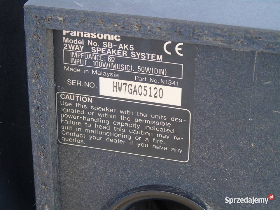 Kolumny Panasonic 2x 100 wat mocne i sprawne sprzedam