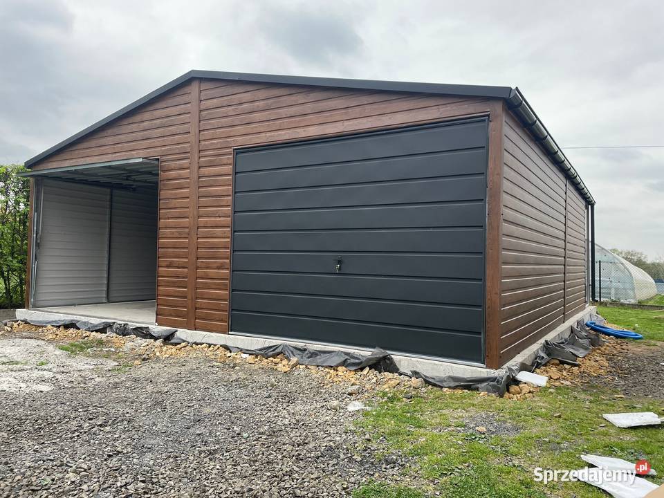 Garaż Blaszany 7x6 Dwustanowiskowy Drewnopodobny Lublin