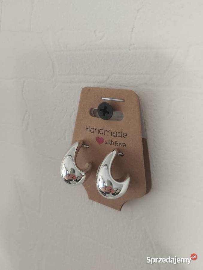 Minimalistyczne kolczyki łezki kolor do wyboru Hażlach