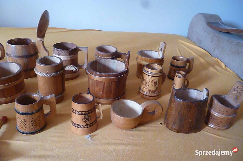 KOMPLET KUFLI DREWNIANYCH GÓRALSKIE ZDOBIONE Kraków