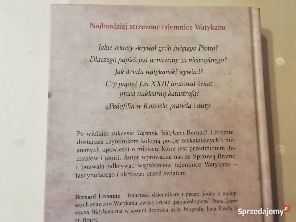 Nowe Nowe tajemnice Watykanu Bernard Lacomte Radom