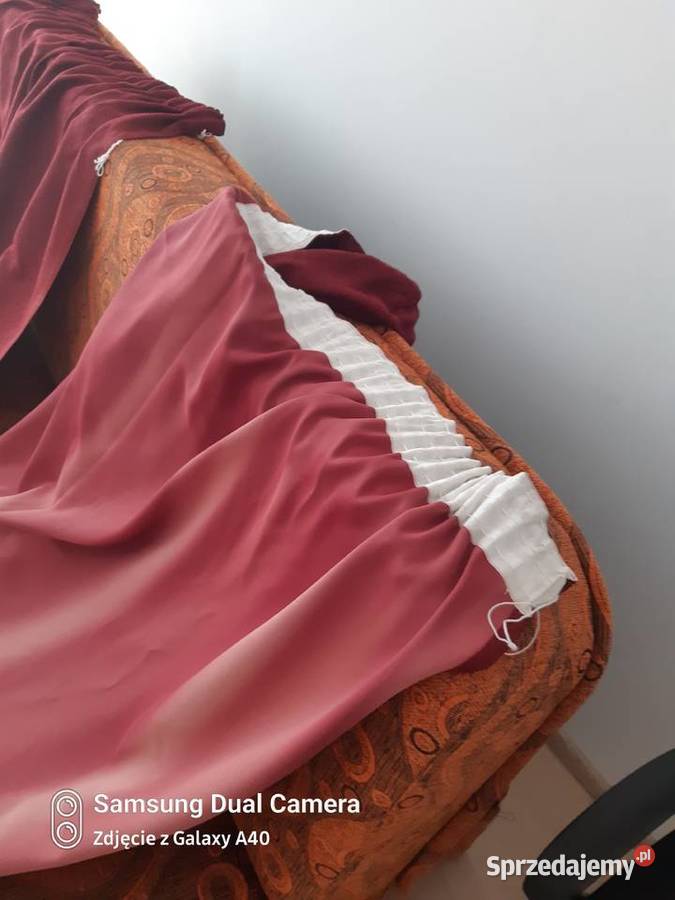 Zasłony brzegowe bordo dwie sztuki mazowieckie Ostrołęka