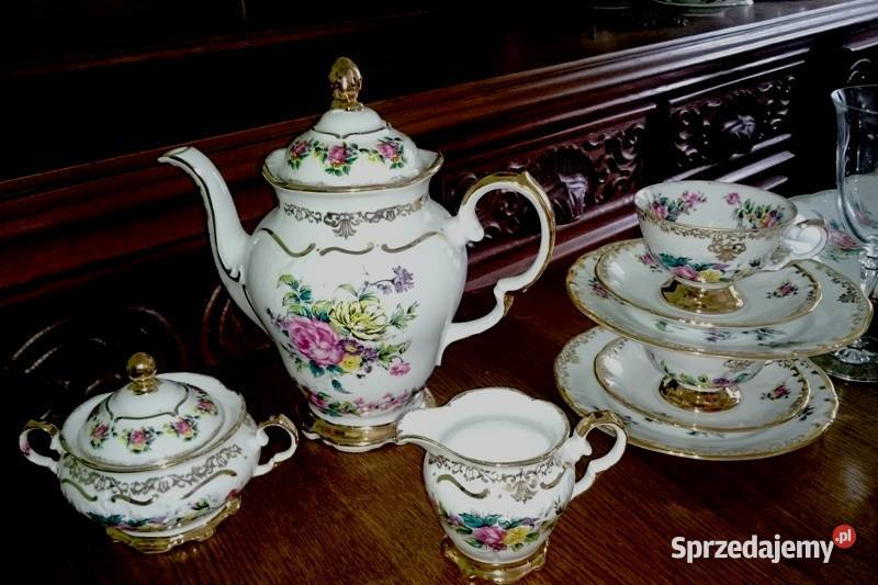 Serwis Obiadowy Kwiaty Retro 1243 Porcelana