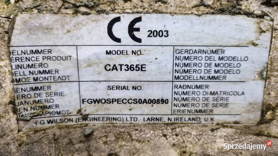 Generator CAT365E agregat Pozostałe Jasło