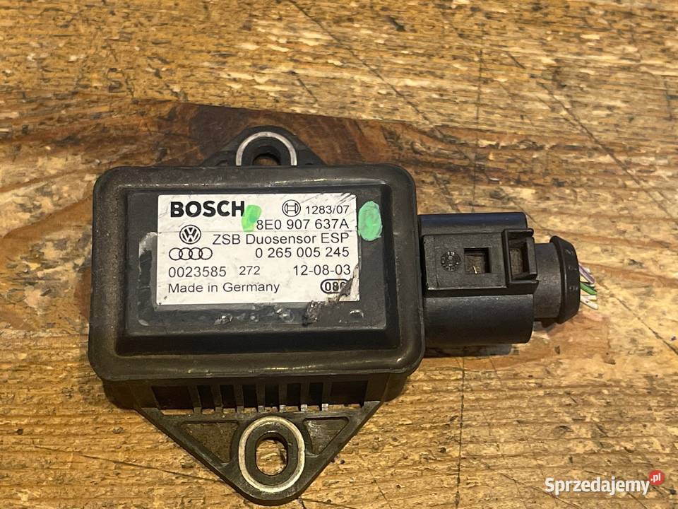Czujnik VW AUDI przyśpieszenia ESP 8E0907637A Układ elektryczny Margonin sprzedam