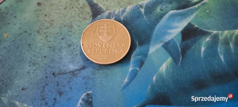 Moneta 1 korona Słovenska Republika 1993 r śląskie Gliwice