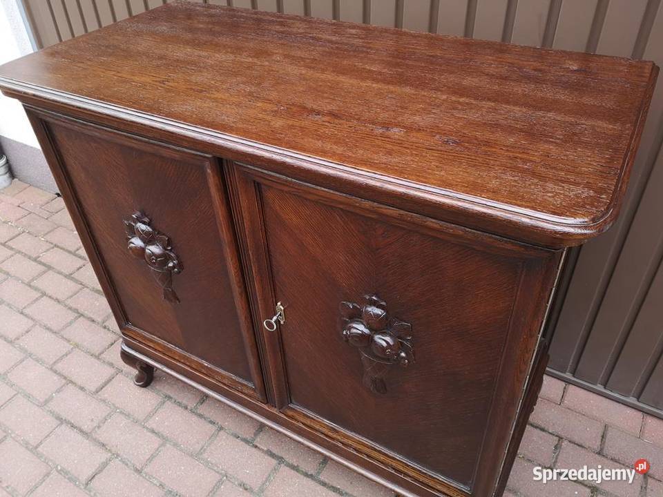 Komoda Pomocnik Dębowa Secesja Okazała Stara Swarzędz sprzedam