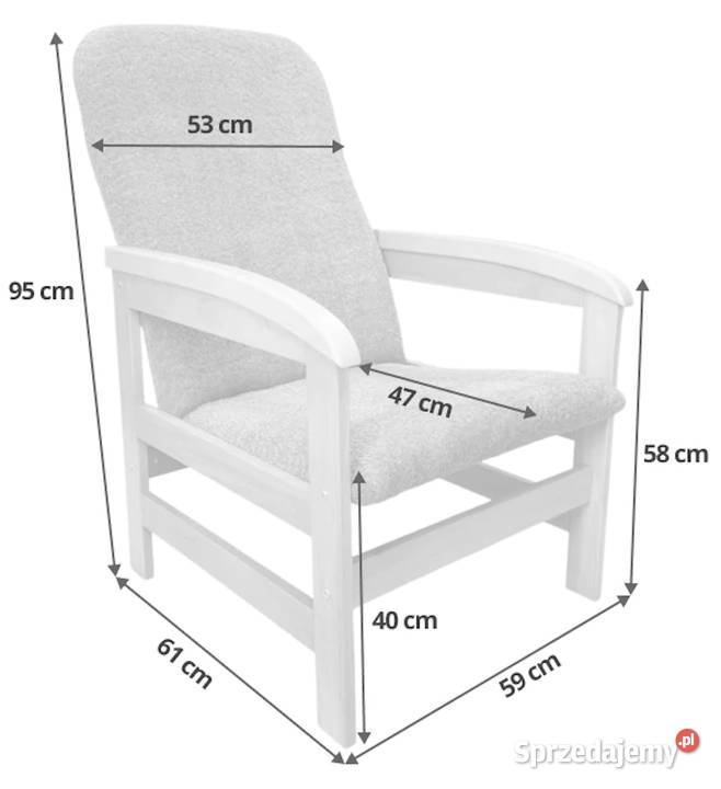 Klasyczny pikowany fotel wypoczynkowy na stelażu Tarchały Małe