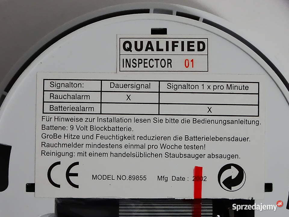 Fotoelektroniczny czujnik dymu model 89855 nowy Biłgoraj