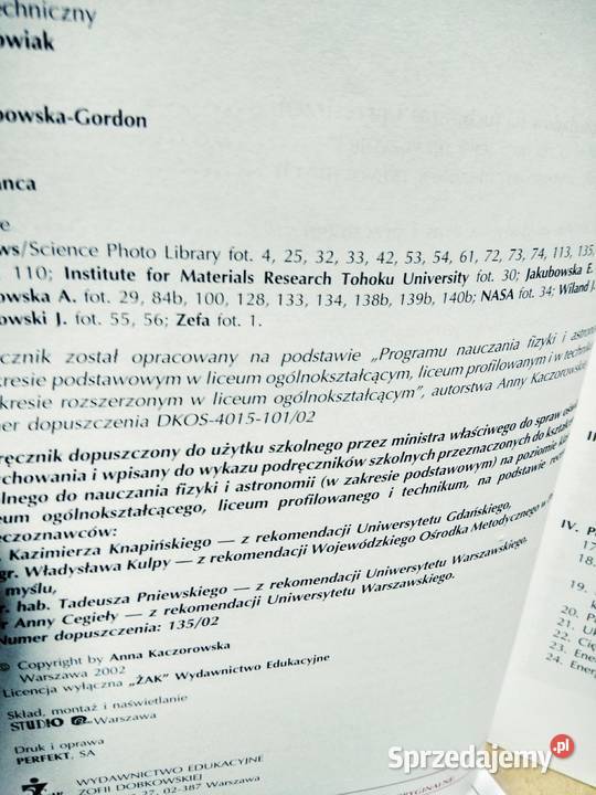Fizyka i astronomia żak unikaty antykwariat mazowieckie Warszawa