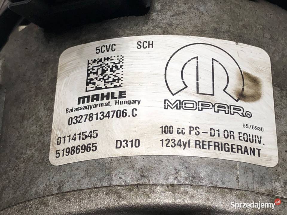 SPRĘŻARKA KLIMATYZACJI FIAT TIPO 51986965 14 95 osobowe