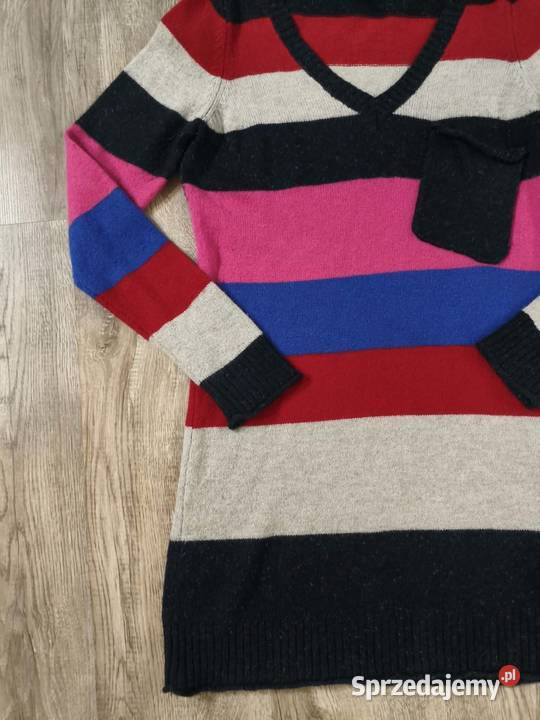 Sweter w wielokolorowe pasy rozmiar 1240 Rozmiar 40(L) Hajnówka
