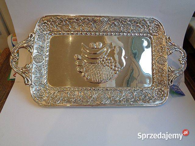 Taca plater w kolorze srebrnym