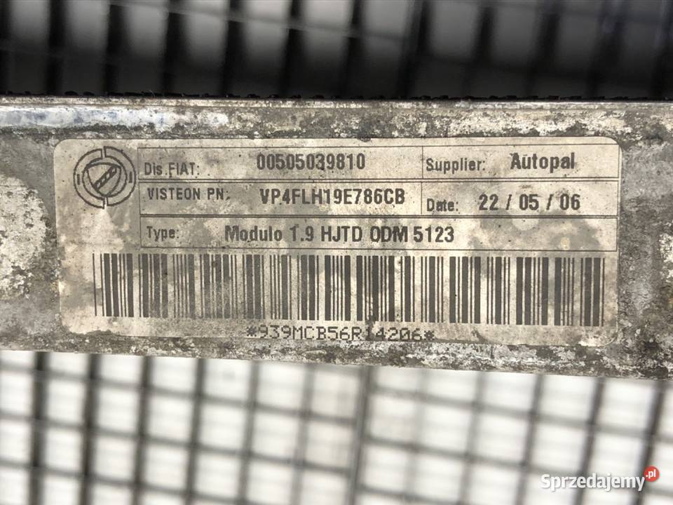 CHŁODNICA WODY ALFA 159 19 150 0512 RADIATOR