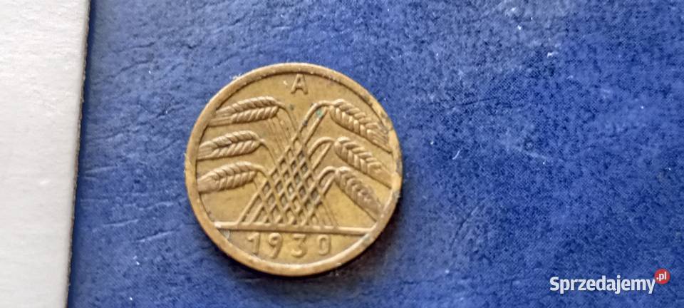 Stare monety 5 fenig 1930 A Niemcy Numizmatyka Lesko