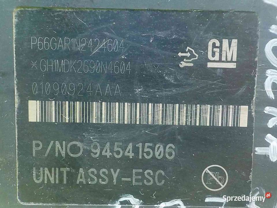 OPEL MOKKA A I 16 CDTI 15r pompa ABS 94541506 Suków