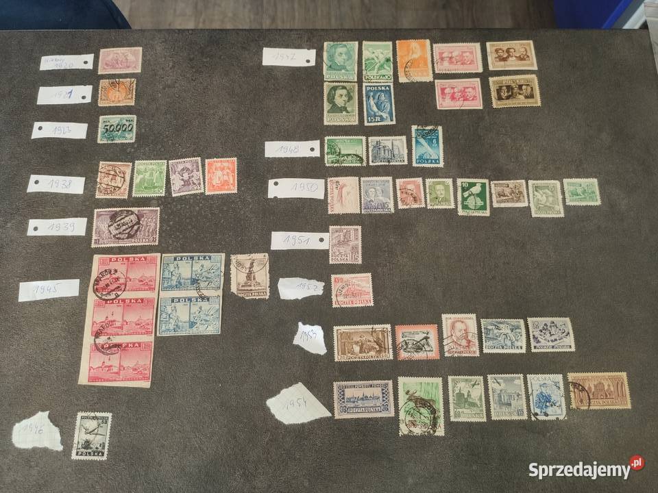 Znaczki polskie 1920 do 1954 Bolesławiec