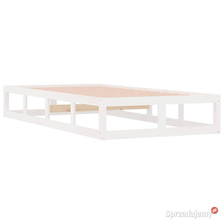 Rama łóżka biała lite drewno 100 x 200 WM820787