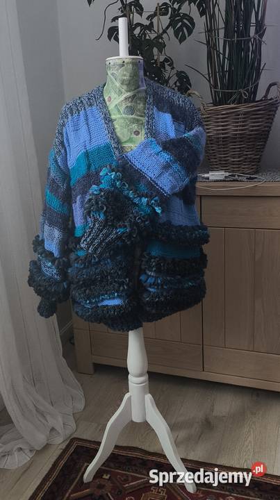Sweter kardigan hand made Starachowice