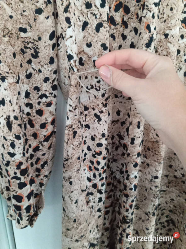 Sukienka Panterka XL Długa Vintage czarny kujawsko-pomorskie Bydgoszcz