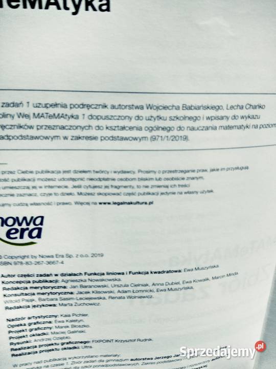 Zbiór zadań 1 nowa era matematyka ponadpodstowa Warszawa sprzedam