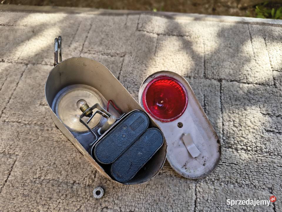 Zabytkowa lampka wozu konnego PRL Vintage Sieradz