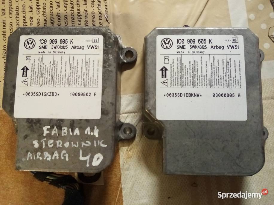 Czujnik moduł poduszek air bag vw skoda Mieleszyn
