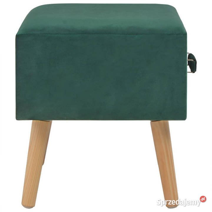 Szafka nocna zielona 40x35x40 aksamitna WM247538 Warszawa