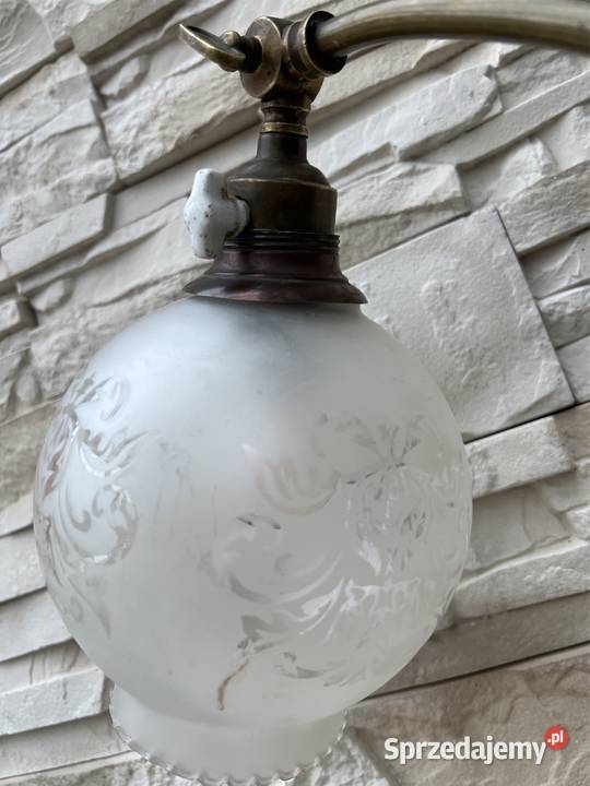 Antyk lampka z brązu XIX w ruchoma i sprawna Antyki Bystrzyca Kłodzka
