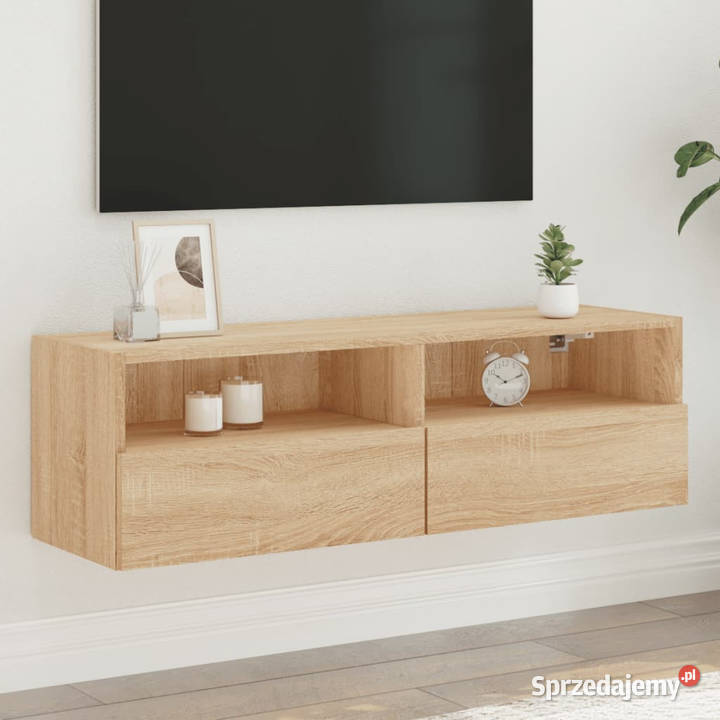 Ścienna szafka TV dąb sonoma 100x30x30 WM836886 Warszawa