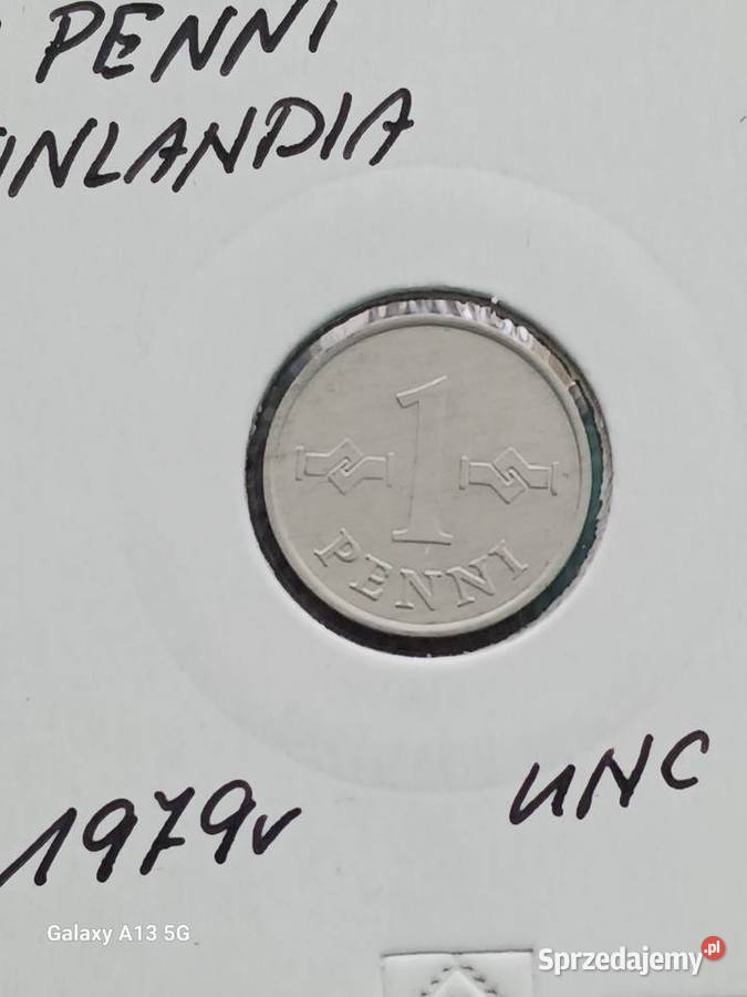 1 Penni Finlandia 1979 UNC Konin
