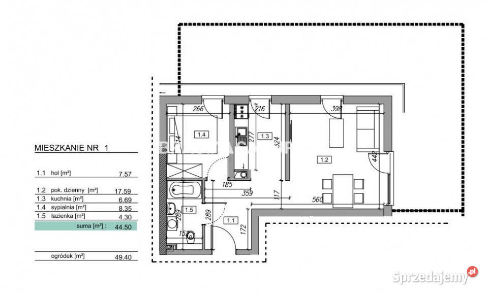 sprzedaży mieszkania Myślenice 4545m2 2 małopolskie