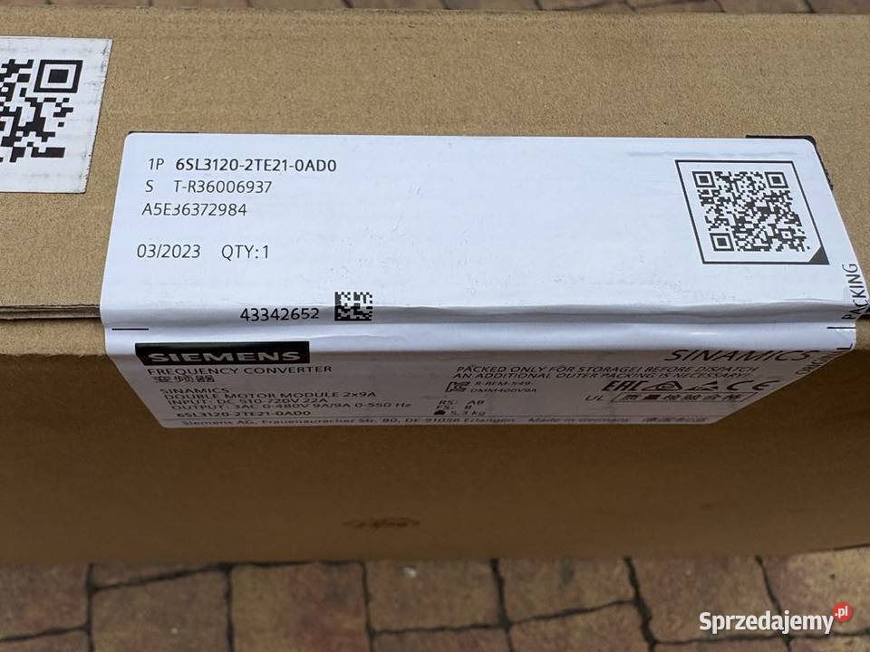 Siemens 6SL31202TE210AD0 Double Motor Module Warszawa